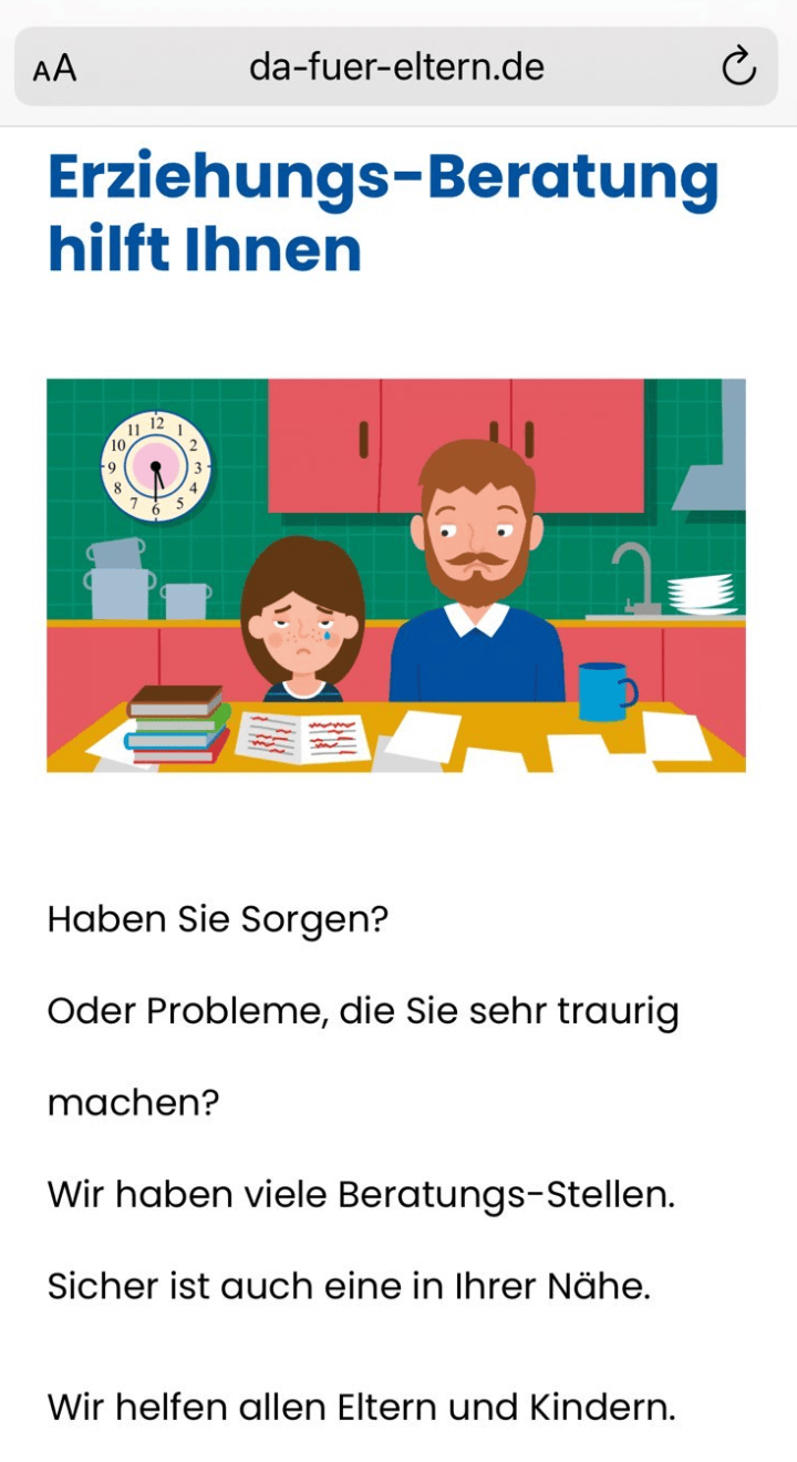 Beispiel für leichte Sprache