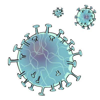 Das Bild zeigt ein Coronavirus.