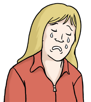 Das Bild zeigt eine weinende Frau.